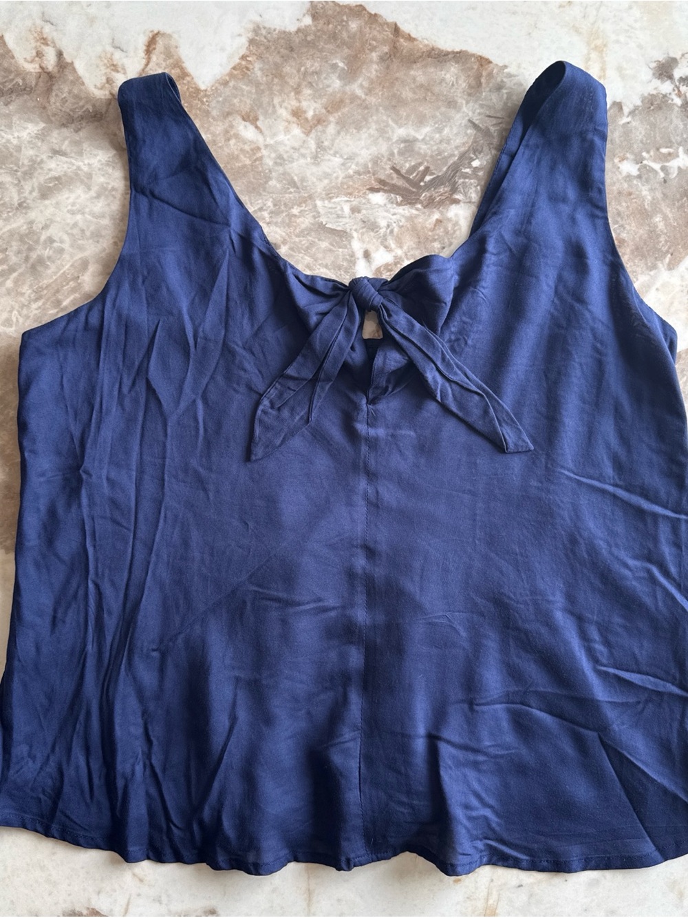 Maeve Navy Tie-Front Camisole